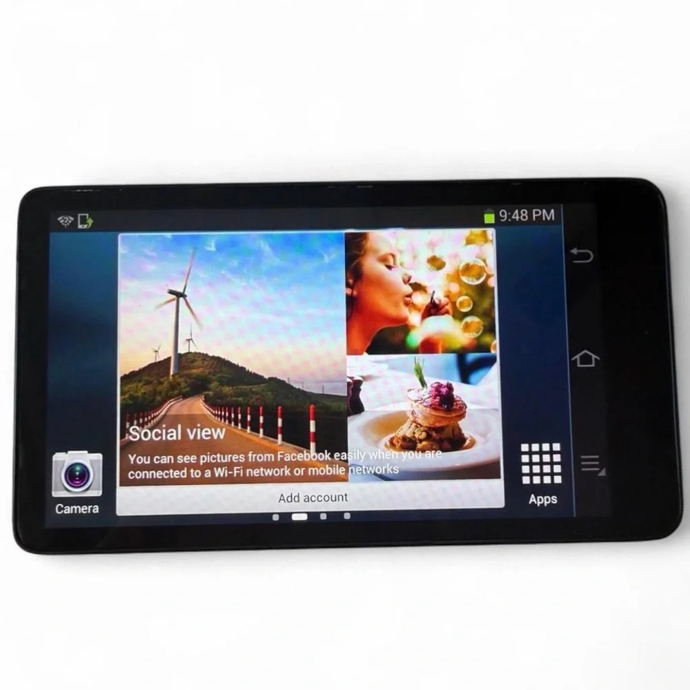 Samsung Black Tablet with Colorful Display